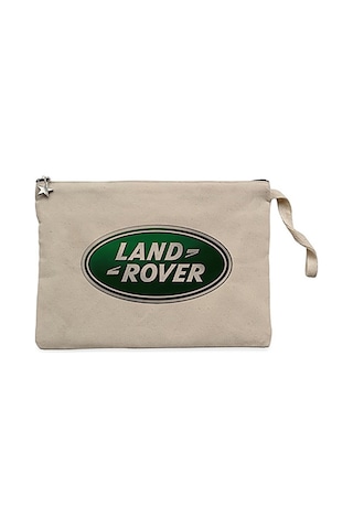 Land Rover Logo Krem Clutch Astarlı Cüzdan / El Çantası Krem