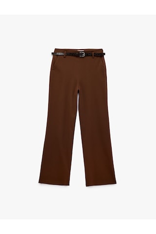 Koton Cepli Kemerli Palazzo Kumaş Pantolon Kahverengi 6sak40092ew Kahve