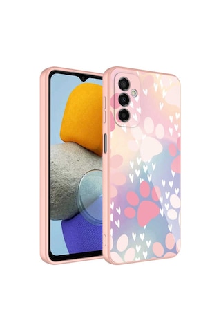 Samsung Uyumlu Galaxy M23 Kılıf Kamera Korumalı Desenli Sert Silikon Zore Epoksi Kapak NO4