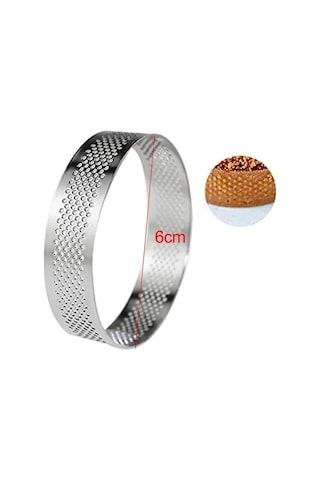 Nar Kalıp Delikli Yuvarlak Tart Kalıbı 10 Lü 6cm