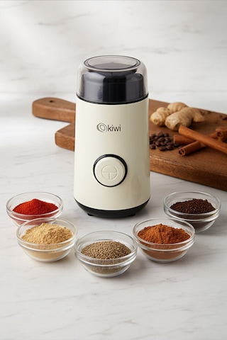 Kiwi 4812 Otomatik Kahve & Baharat Öğütücü Beyaz