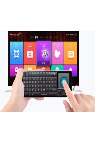 Dancemonkey Mini Kablosuz Klavye 2.4ghz Dokunmatik, Oyun & Ofis İçin Siyah