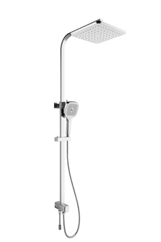 Kale Rain Kare Basma Butonlu Tepe Duş Seti Krom