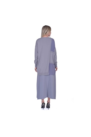 Invee İnvee Pencere Triko Tunik Gri 6986