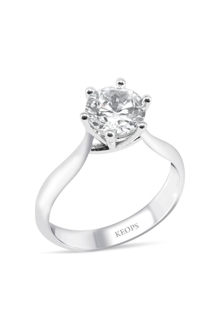 1 Karat E Renk Pırlanta Vintage Tektaş Yüzük-hrd Sertifikalı