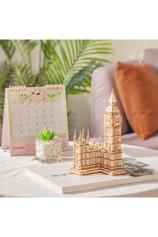 Rolife Tg507 Saat Kulesi Big Ben Dıy Minyatür Maket Model Seti Ahşap 3d Wooden Puzzle 3d Model Kit Detaylı Dekoratif Hobi Seti Ahşap Maket