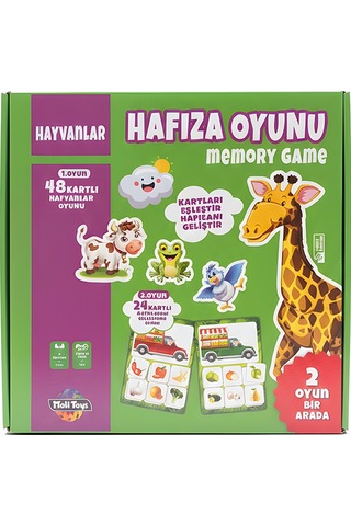 +3 Yaş Hayvanlar Hafıza Oyunu (moli Toys)
