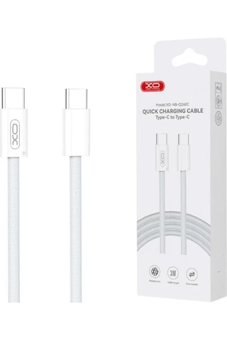 Nb-q260c 27w Type-c To Lightning Hızlı 3 Metre Örgülü Şarj Data Kablosu