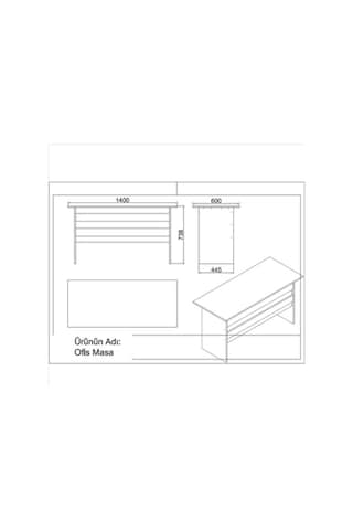 Robinhome Robin Home Verona Abc Ofis Büro Masa Takımı Ofis Masası + Keson +
