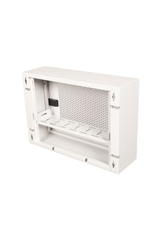 Alfafonet Ziglat 400 Serisi Wifi Box Duvar Tipi Modem Ve Wifi Kutusu 400x120x280 Mm Mat Beyaz Perfore Metal Kapak Montajlı