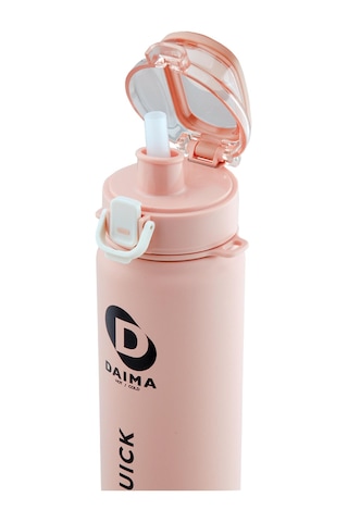 Daima Quick 650 Ml 12 Saat Sıcak, 12 Saat Soğuk Pembe Termos Pembe