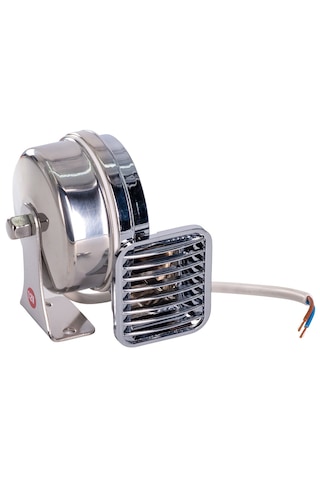 Tekne Kornası. Salyangoz. Tekli Krom Korna. 12V Krom