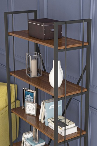 Wood House - Eftelya Kitaplık Ceviz