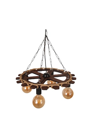 Vedemo Ahşap 4'Lü Çark Avize