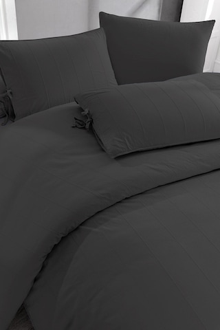 Byanca %100 Pamuk Nakışlı Parça Boyama Nevresim Takımı Antrasit Antrasit - Gri