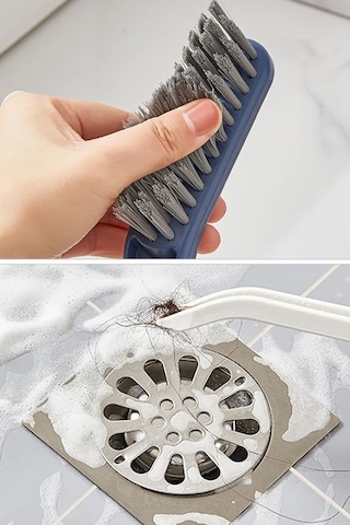 Thentech Kendinden Cımbızlı Banyo Fırçası Gider Temizliği İçin Cımbızlı Her Köşeye Girebilir Banyo Fırçası