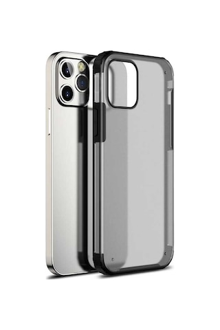 Apple Uyumlu iPhone 12 Pro Max Kılıf Zore Volks Kapak-Siyah