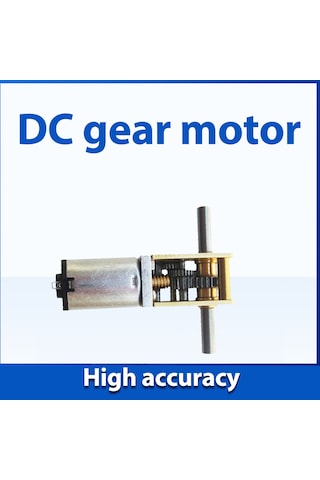 Aubyhe Dc6v 8rpm Yüksek Tork Çift Eksenli Motor, Düşük Hızlı Metal Dişli, Sabit Koltuklu, Robot/akıllı Araç Uygulamaları İçin 1218-n20