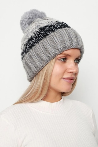 Ponpon Detay Örgü İçi Kürklü Kadın Bere Rkş-21 Gri Gri
