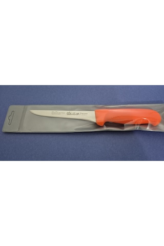 Fibrox Kaymaz Saplı Düz Kasap Kemik Sıyırma Bıçağı 15 Cm Hulusi - Drita Bıçak 16mm X 150mm X 2.5mm 10351.15 Turuncu Renk