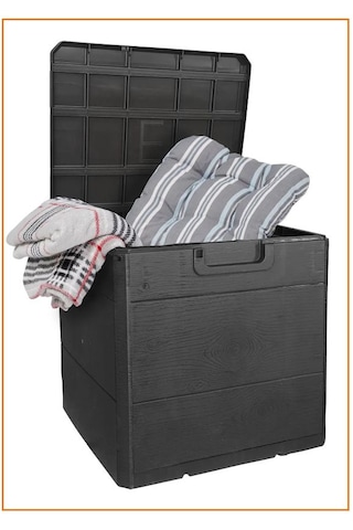 Bahçe Depolama Sandığı Balkon Saklama Dolabı Kapaklı Plastik Sand