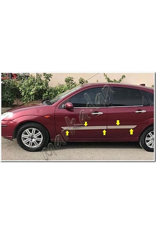Woc Chrome Ford Focus Krom Yan Kapı Çıtası 1998-2005 4 Parça Paslanmaz Çelik