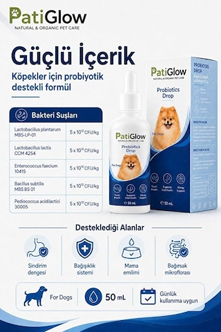 Patiglow Köpek Probiyotik Damla 50 Ml