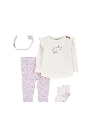 Carter's Kız Bebek Alt Üst Set 4'lü Paket 1r083110 Renkli Çok Renkli