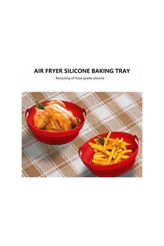 Silikon Yeniden Kullanılabilir Hava Fritöz Astarları Premium Gıda Sınıfı Malzeme Ev Mutfak Yemekleri İçin Uygun Renklendirme Tasarım Black