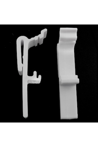Hfambition Dikey Panjur Klipleri - 8'li Beyaz Plastik Perde Askısı Seti
