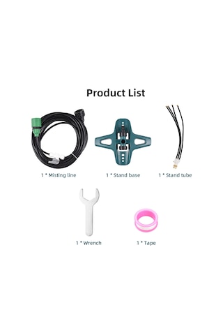 Padalink Dikey Konumlanabilir 4 Aynalı Buhar Sistemi - 8m Flex Kablolu, Dış Mekan Soğutucu, Su Vuruşu İle Nemlendirici, Kolay Kurulum