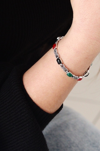 Karışık Ve Markazit Taşlı Kadın Gümüş Bileklik 201022834