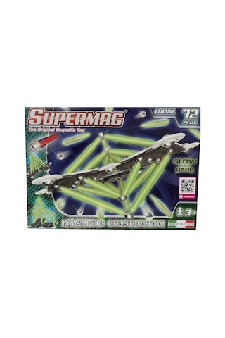 Supermag 72 Parça Fosforlu Manyetik Yapı Oyuncağı- Stem Mıknatıslı Set