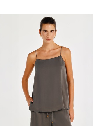 Yargıcı Askılı Tunik Boy Bluz 25ykbl6028p 059 Gri