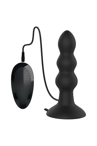 Red Fox Ron Uzaktan Kumandalı Güçlü Titreşimli Boğumlu Vantuzlu Silikon Anal Plug Vibratör