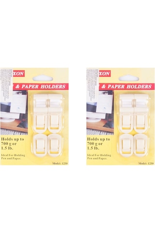 Bilgisayar Askı Kalem Ve Kağıt Tutturma Aparatı 8 Li Set 5x2x2cm Krem
