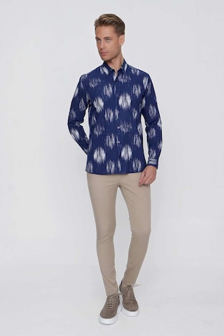 Efor G 1515 Slim Fit Lacivert Spor Gömlek Lacivert