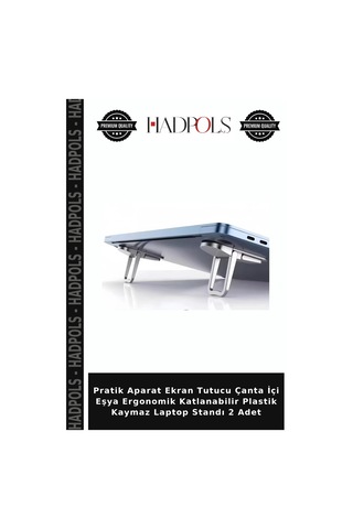 Pratik Aparat Ekran Tutucu Çanta İçi Eşya Ergonomik Katlanabilir Plastik Kaymaz Laptop Standı 2 Adet