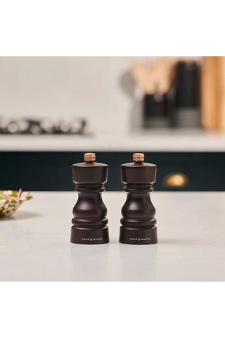 Cole & Mason H233017 London Çikolata Renkli Ahşap Tuz Ve Biber Değirmenleri 130mm Çok Renkli