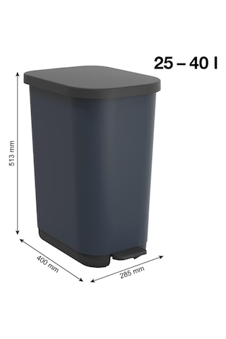 Ribo Pedallı Softclose Çöp Kutusu 35l - Mavi