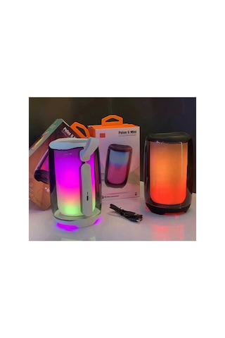 Pulse5 Mini Bluetooth Hoparlör Tws Özellikli Led Işıklı Kablosuz Speaker Ses Bombası