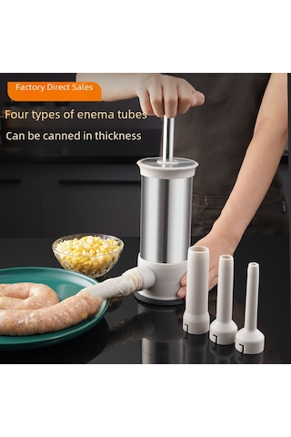 Youmex Alman Manuel Sosis Dolgu Makinesi, Evde Sosis-kiyma Dolum Aleti, Plastik Tip, Küçük Boy, Kolay Kullanım, Ev Ofis Hediyesi Diğer