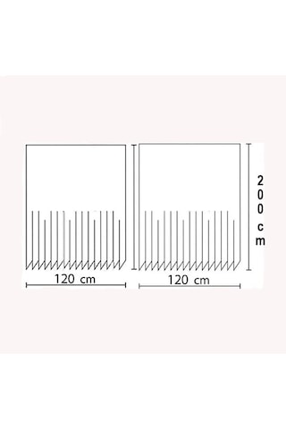 Tropik Zethome Banyo Duş Perdesi 8441 Çift Kanat 2x120x200 Genel
