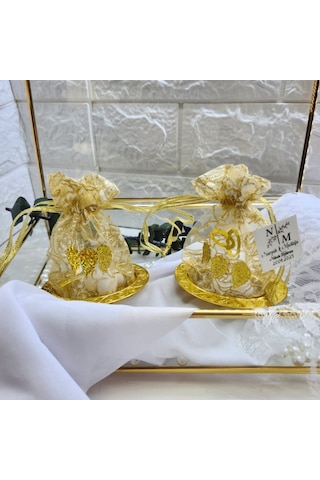 Keseli Plastik Lokumluk Hediyelik Altın Nikah Nişan Hediyelik 20