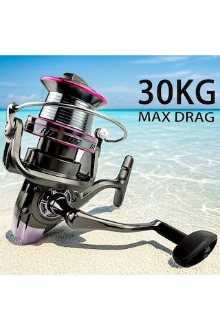 Motion003 1x Yüksek Performanslı Döner Balıkçılık Makinesi 10000 Serisi 20-30kg Güçlü Çekiş Büyük Kapasiteli Alüminyum Makara Tatlısu Ve Tuzlu Su Balıkçılığı İçin