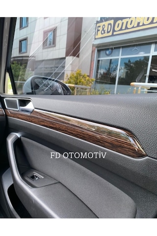 Volkswagen Passat B8 Koyu Meşe + Piano Black Dabıl Erkanlı Konsol Kaplama