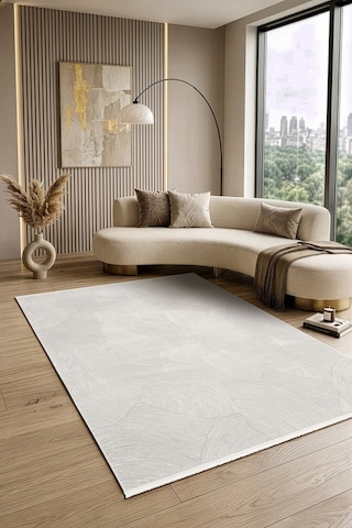 Luxia Lu001w Krem Akrilik Modern Salon Koridor Yatak Ve Oturma Odası Halısı-1772