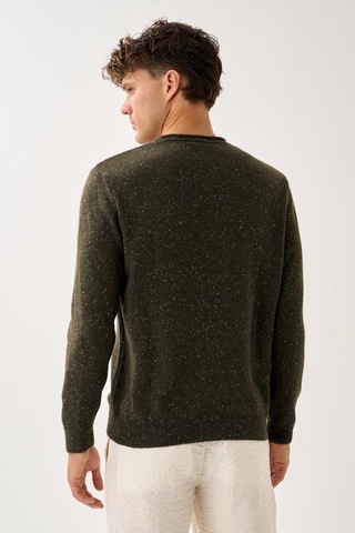 Erkek Melanj Triko Kazak Haki