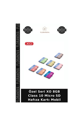 Özel Seri Xo 8gb Class 10 Micro Sd Hafıza Kartı Mobil