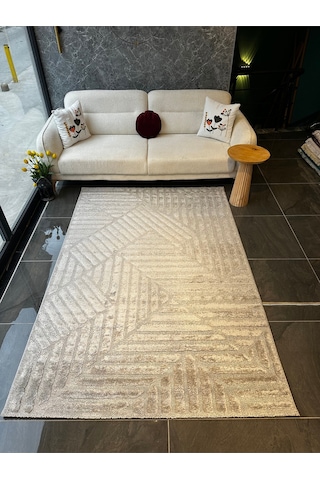 West Halı Salon, Oturma, Yatak Odası Halısı Desen Kodu 68369-095 Krem
